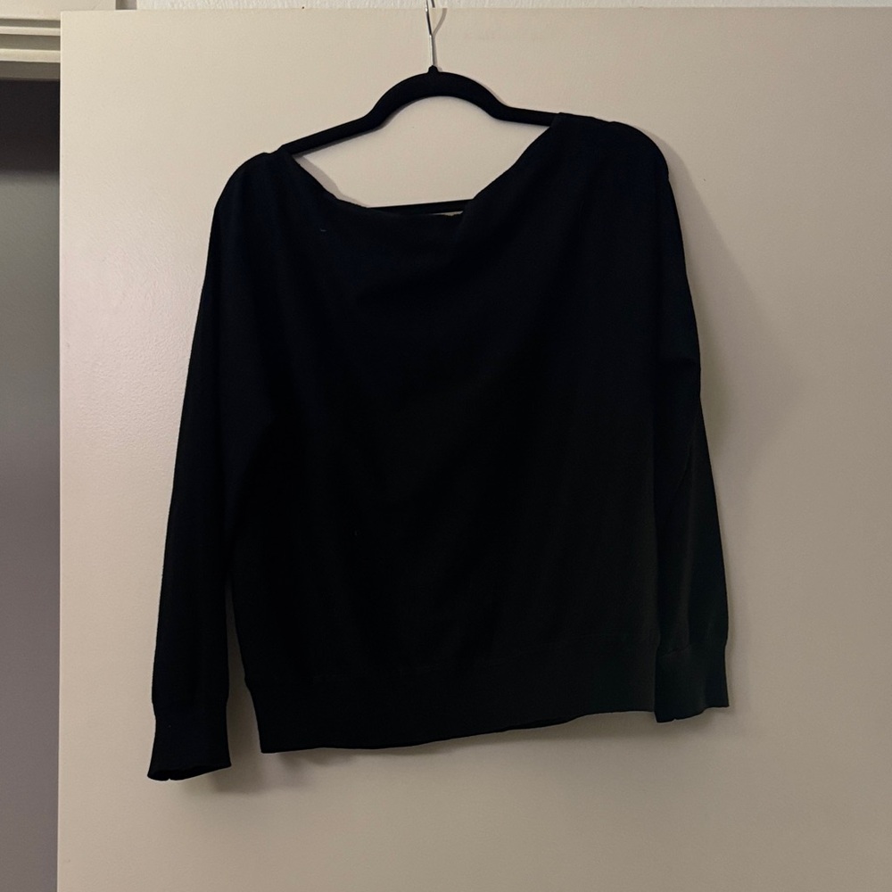 Babaton Off-the-Shoulder Black Sweater